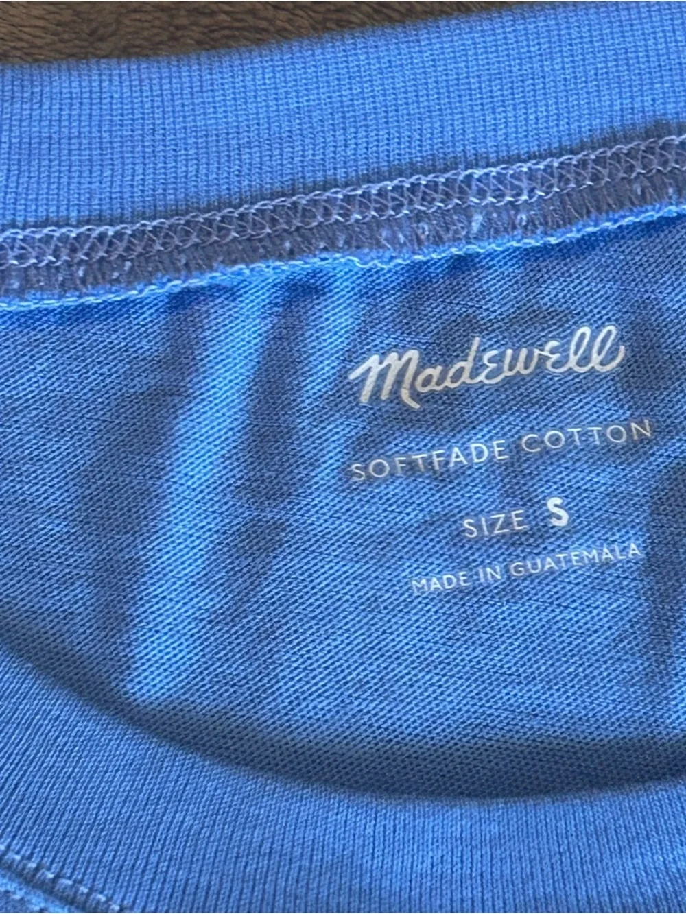 NWT Madewell Short-Sleeve Crewneck Tees in Green & Blue (2-Pack) - Picture 3 of 5